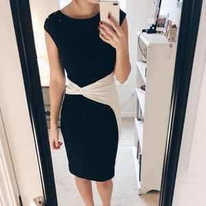 B&W knee length dress